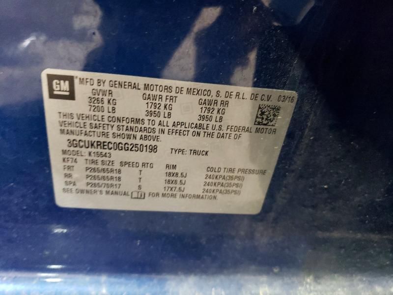 2016 Chevrolet Silverado K1500 lt