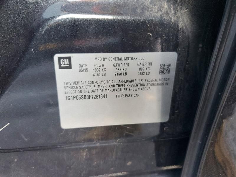 2015 Chevrolet Cruze lt