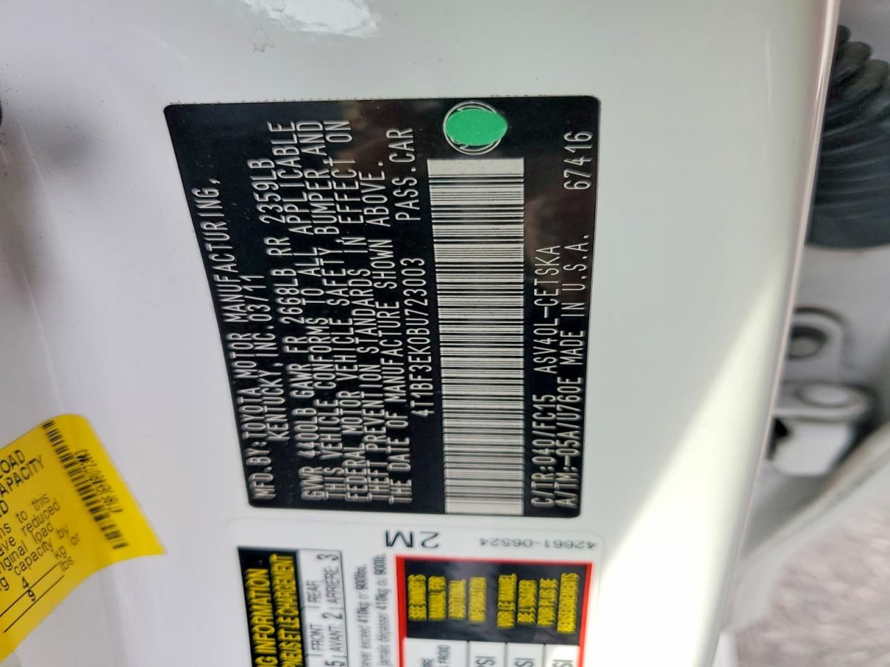 2011 Toyota Camry Base