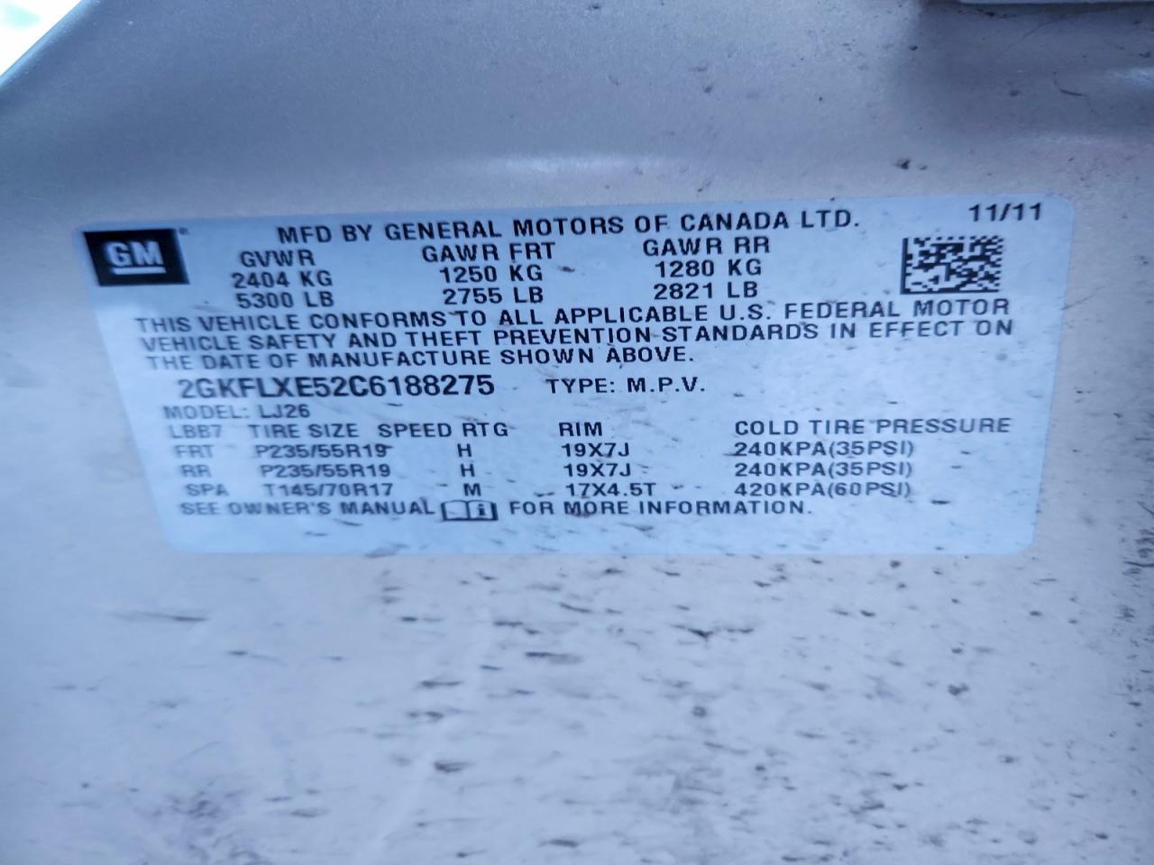 2012 GMC Terrain slt