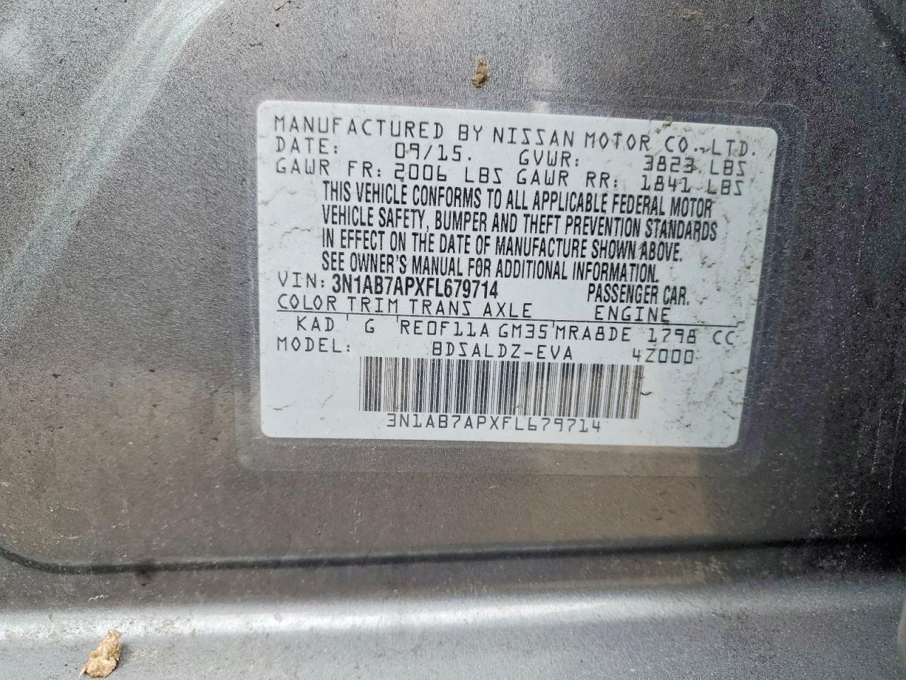 2015 Nissan Sentra s