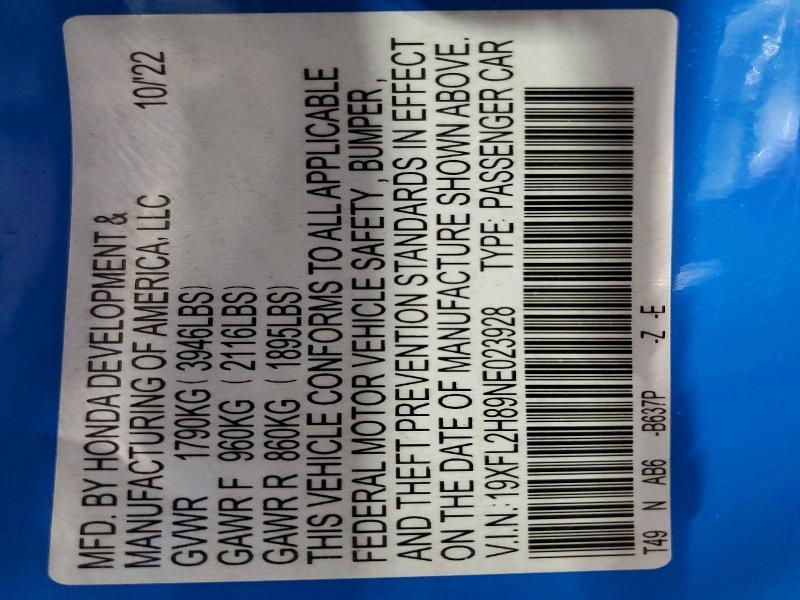 2022 Honda Civic Sport