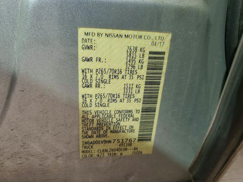 2017 Nissan Frontier sv