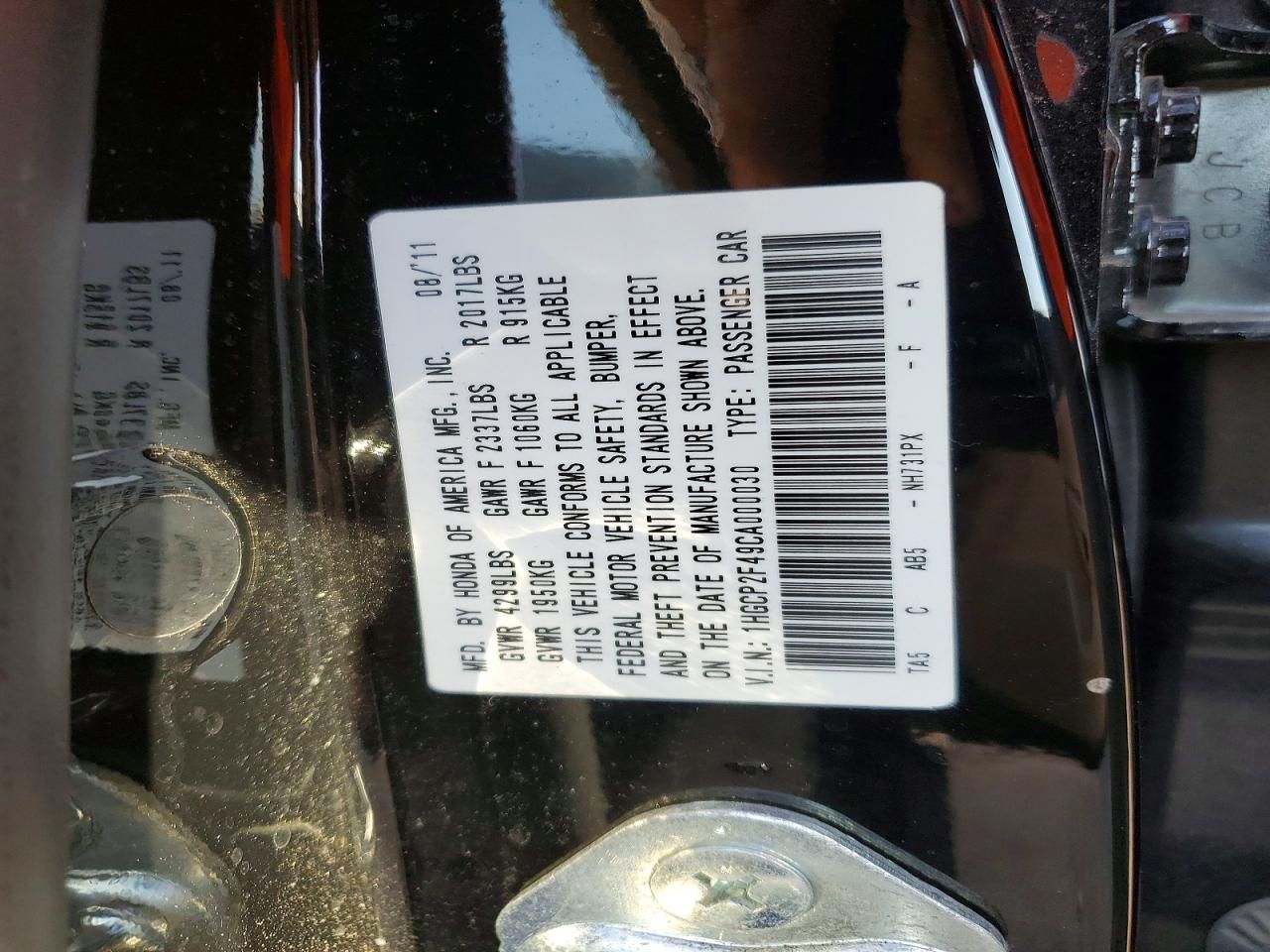 2012 Honda Accord lxp