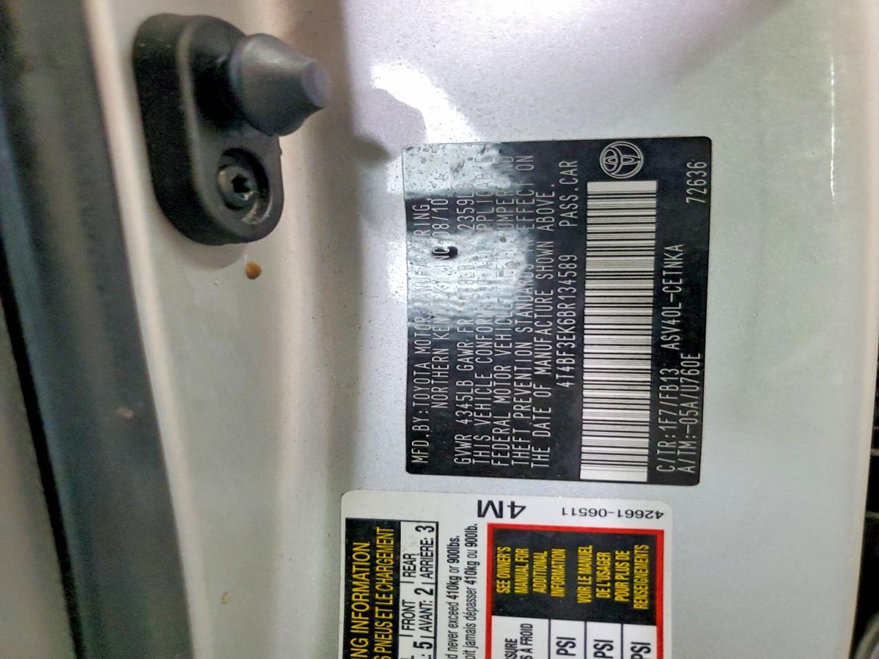 2011 Toyota Camry Base