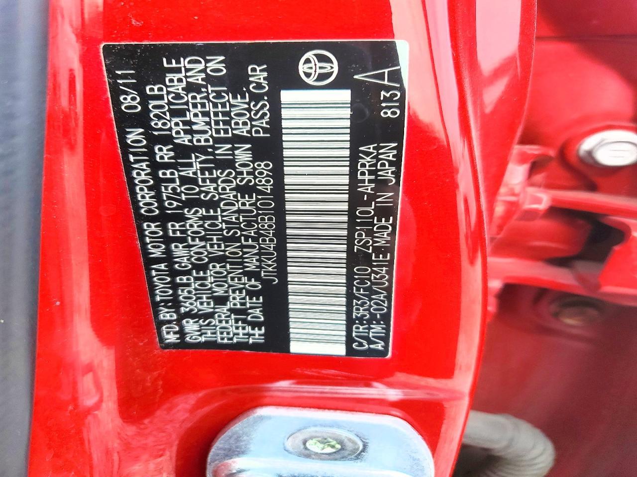 2011 Scion Xd Base