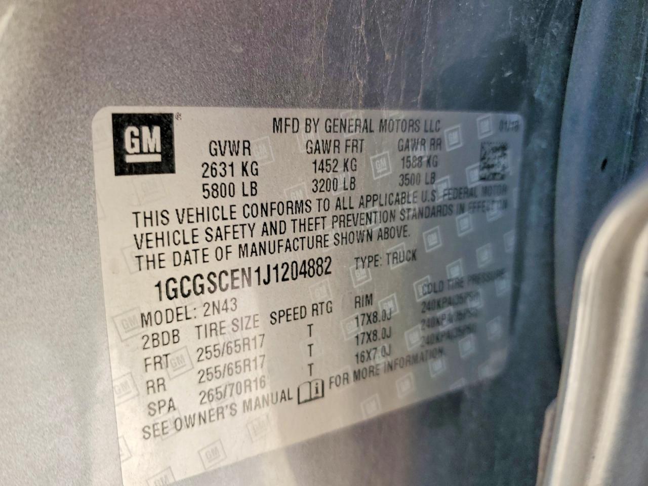 2018 Chevrolet Colorado LT