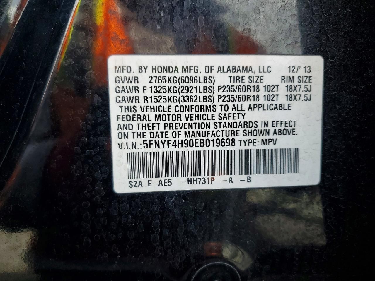 2014 Honda Pilot Touring