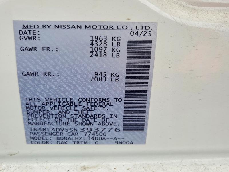 2025 Nissan Altima 2.5 sv