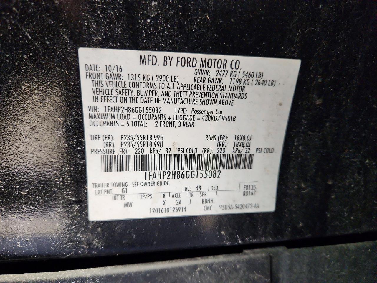 2016 Ford Taurus sel