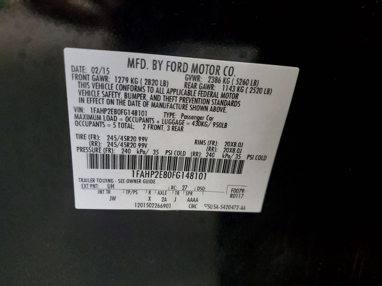 2015 Ford Taurus sel
