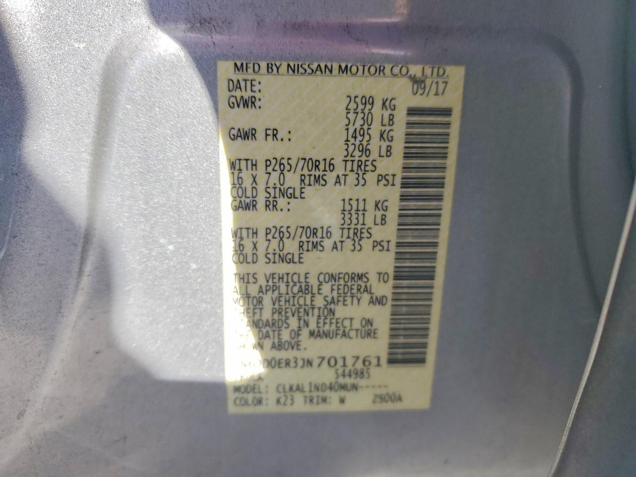 2018 Nissan Frontier s