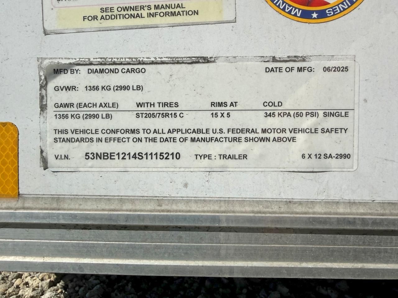 2025 Diamond Cargo Enclosed Cargo Trailer