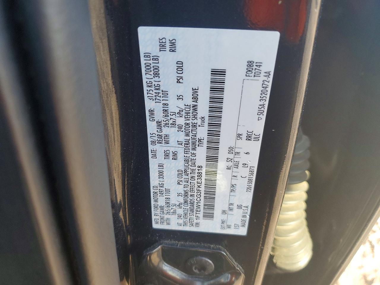 2015 Ford F150 Supercrew