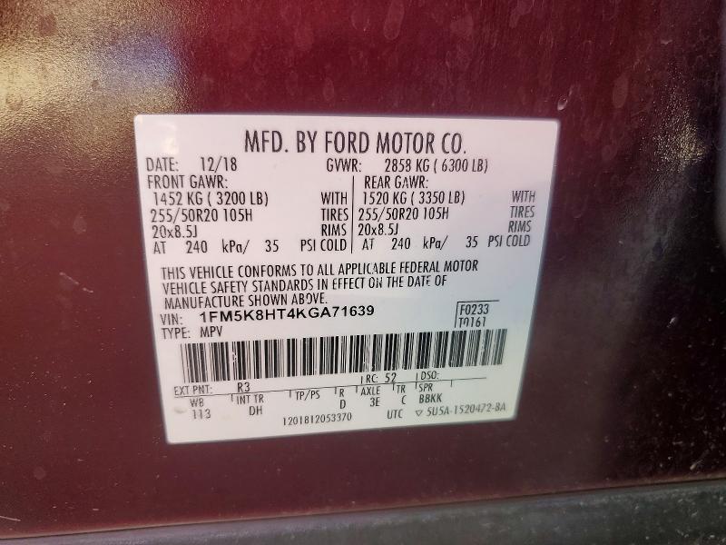 2019 Ford Explorer Platinum