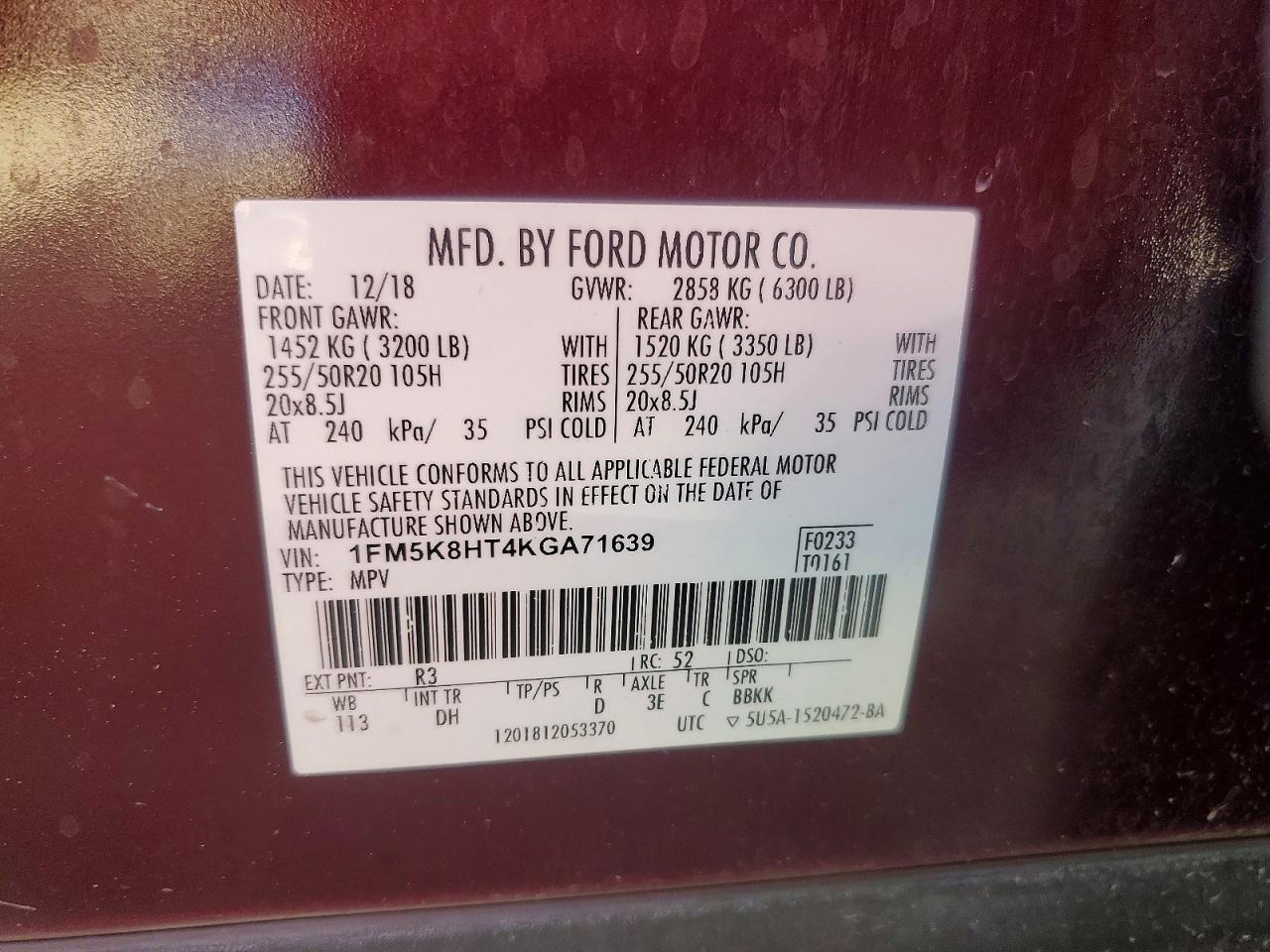 2019 Ford Explorer Platinum