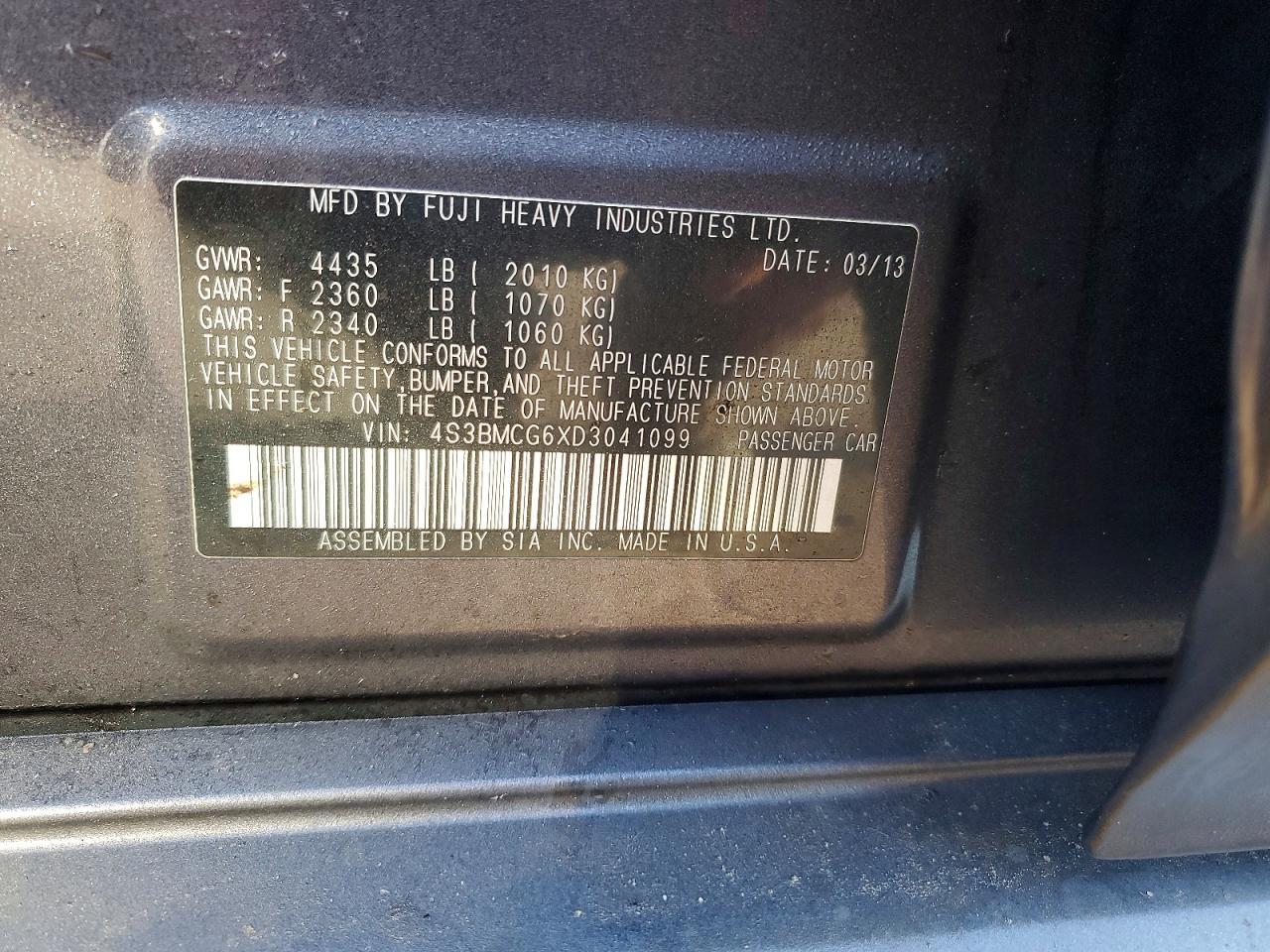 2013 Subaru Legacy 2.5i Premium