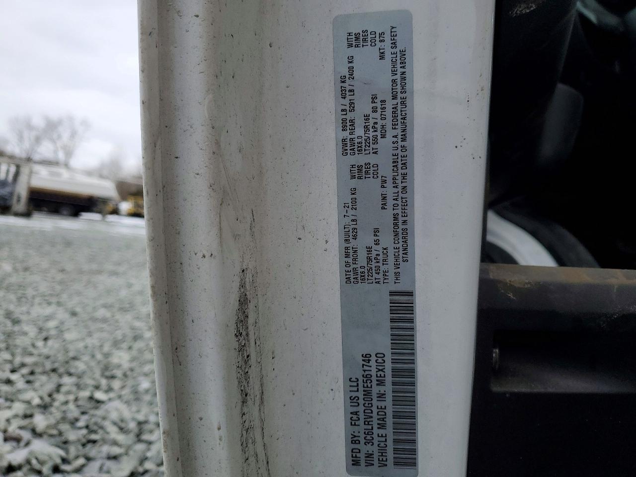 2021 Dodge RAM Promaster 2500 Utility / Service Van