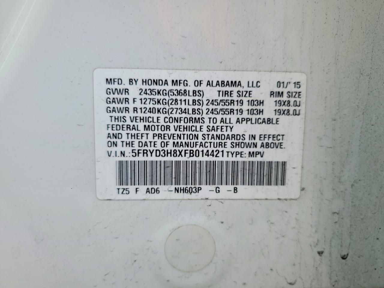 2015 Acura Mdx Advance