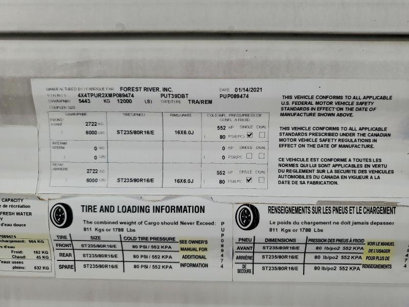 2021 Sandstorm 2021 Forest River Palamino Puma Camper