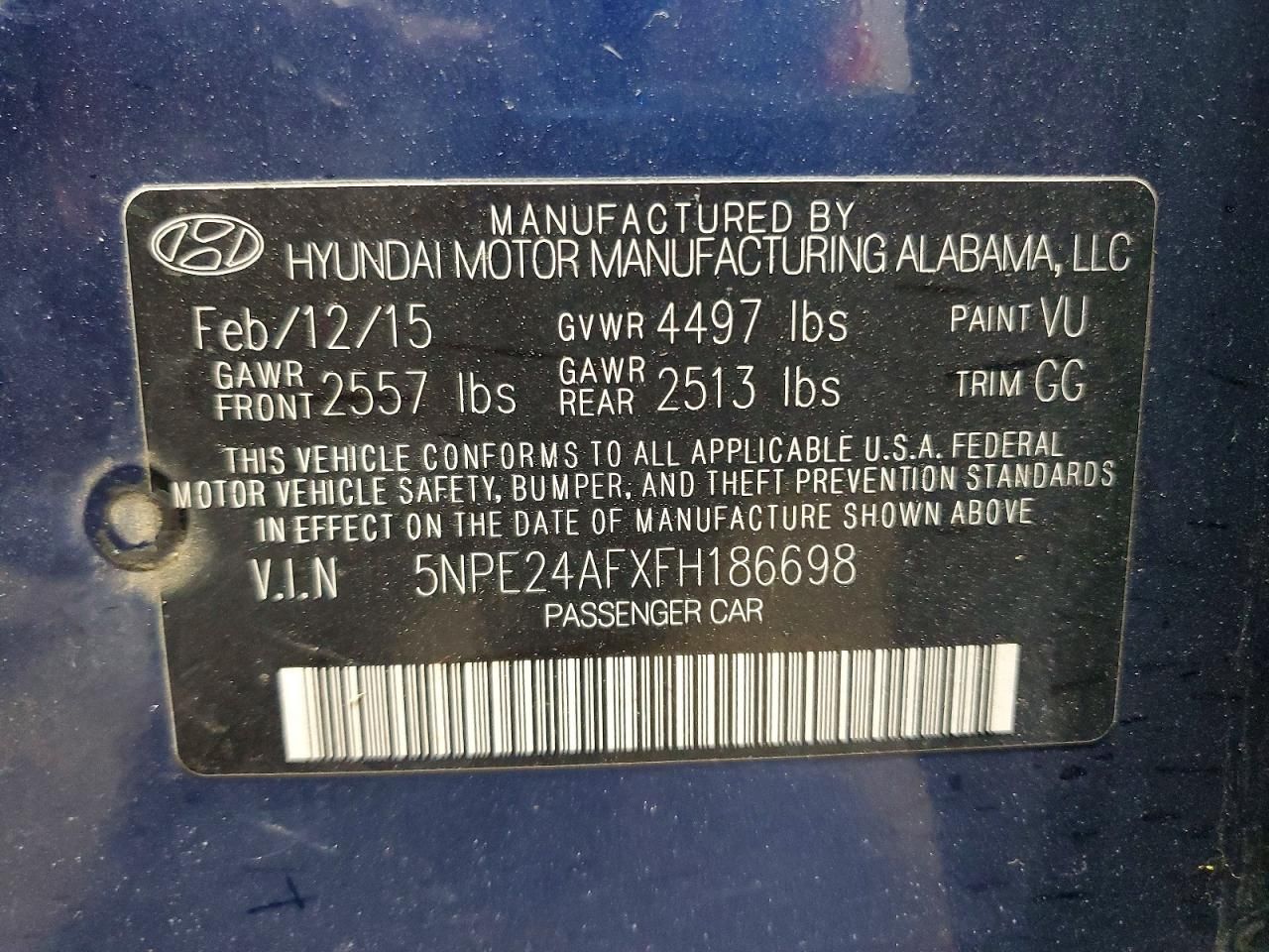 2015 Hyundai Sonata se