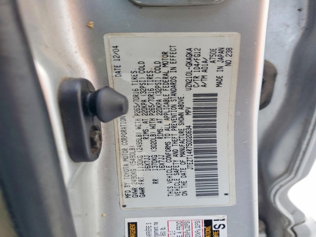 2005 Toyota 4runner SR5