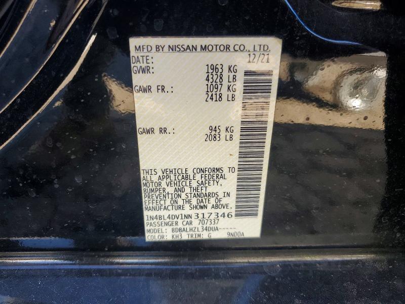 2022 Nissan Altima sv