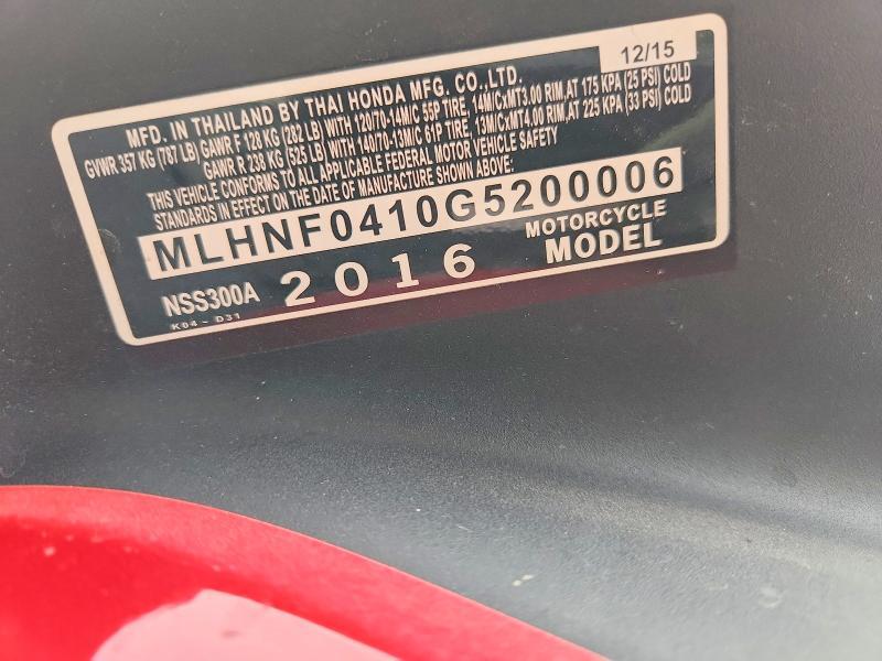 2016 Honda NSS300 A