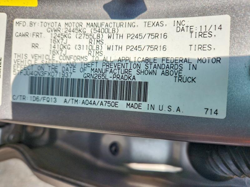 2015 Toyota Tacoma Prerunner V6