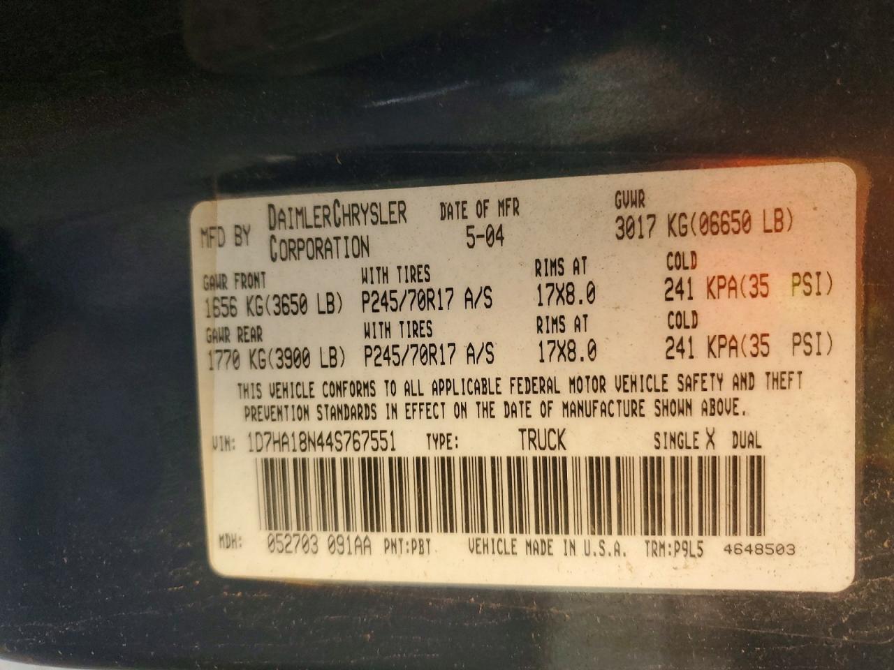 2004 Dodge RAM 1500 ST