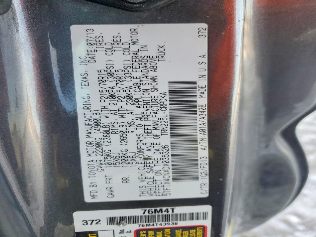 2013 Toyota Tacoma Base