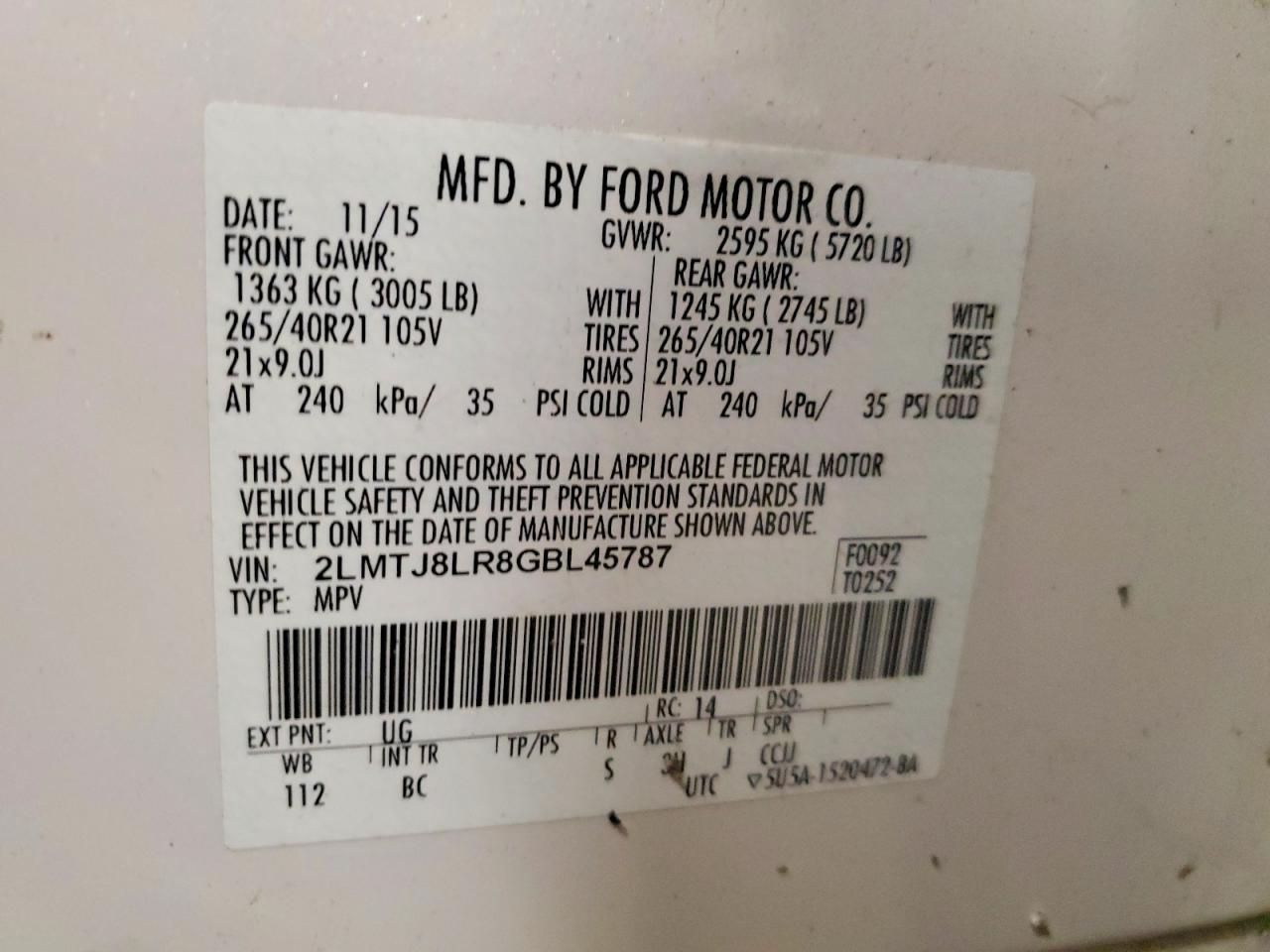 2016 Lincoln Mkx Reserve