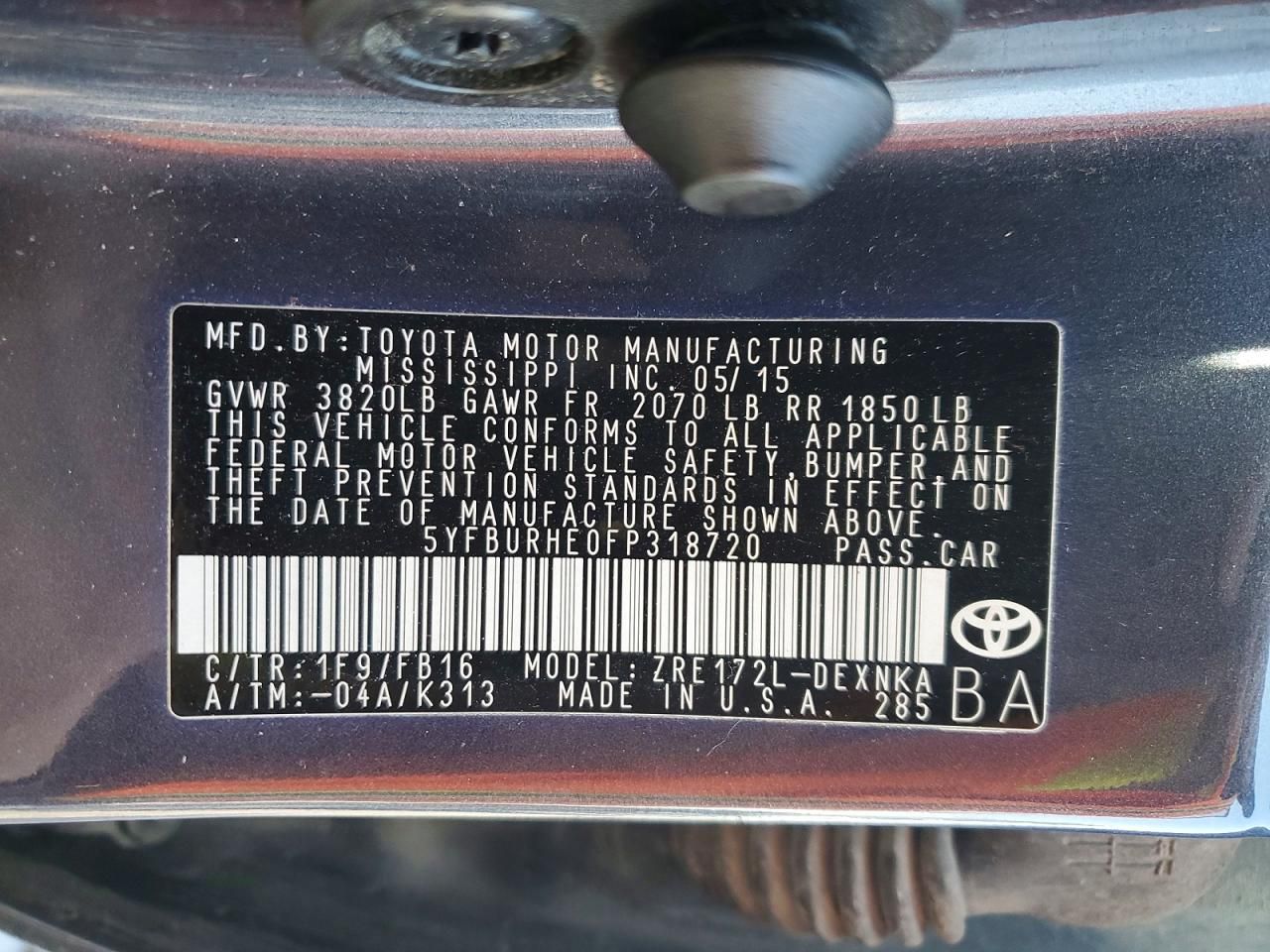 2015 Toyota Corolla l