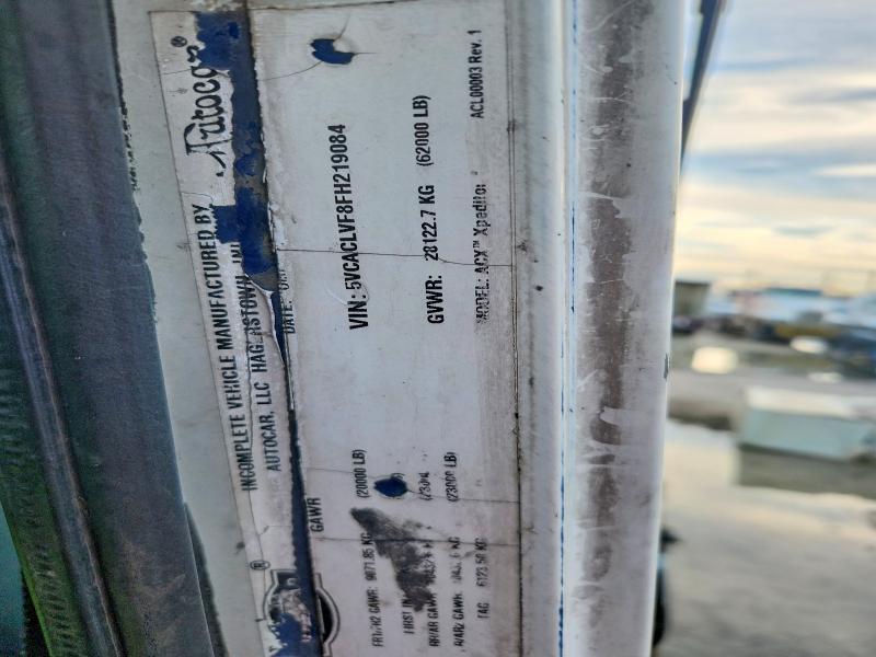 2015 Autocar Llc 2015 Autocar Xpeditor Refuse Truck