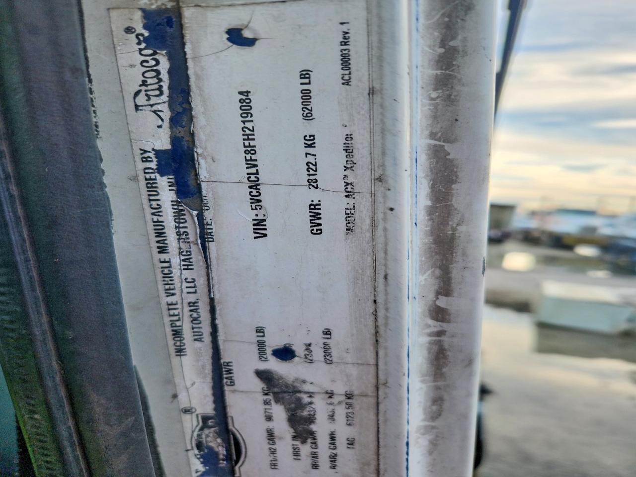 2015 Autocar Llc 2015 Autocar Xpeditor Refuse Truck