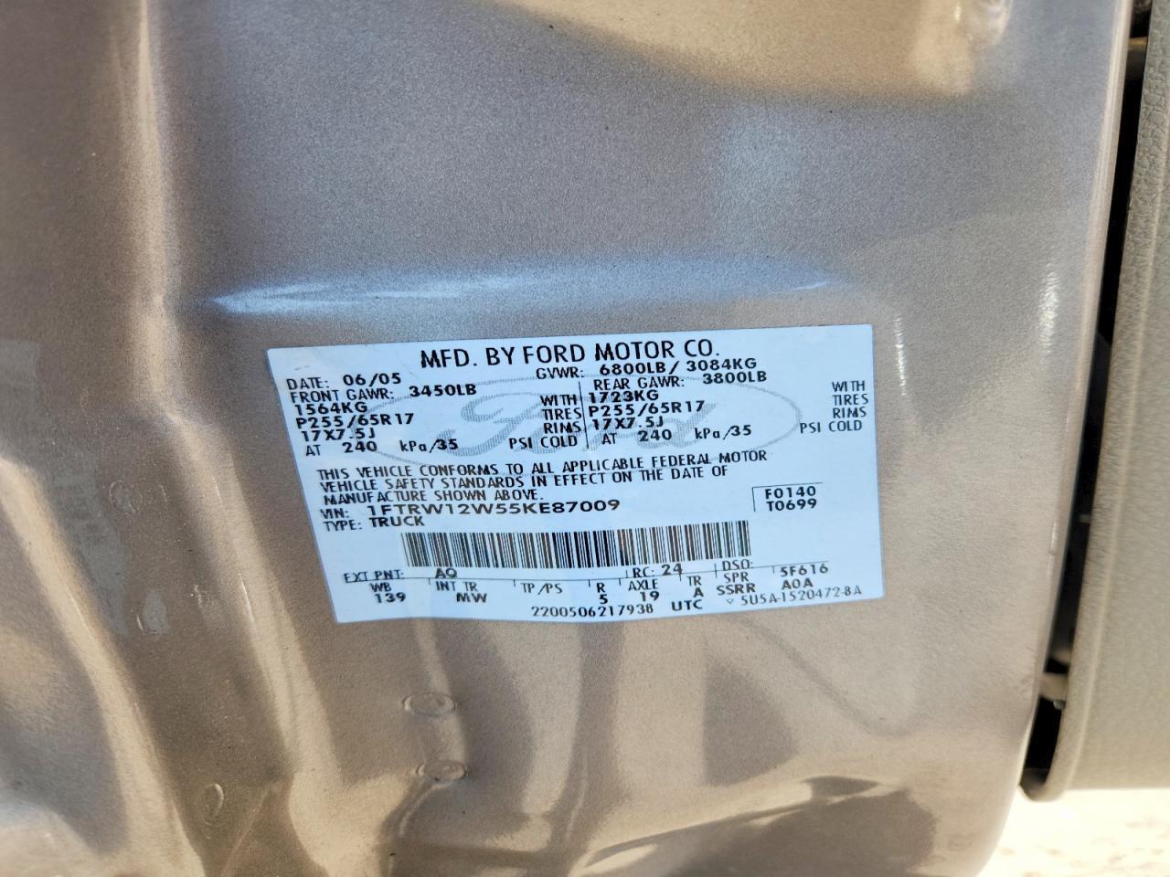 2005 Ford F150 Supercrew