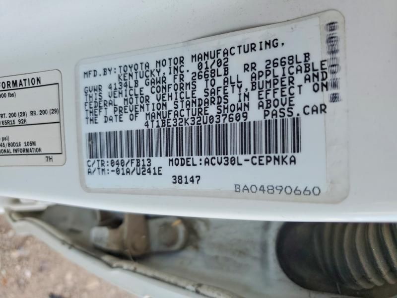 2002 Toyota Camry le