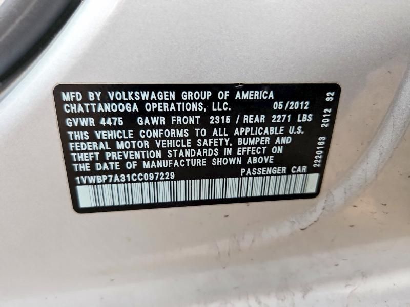 2012 Volkswagen Passat se