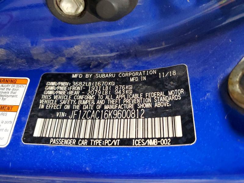 2019 Subaru Brz Limited