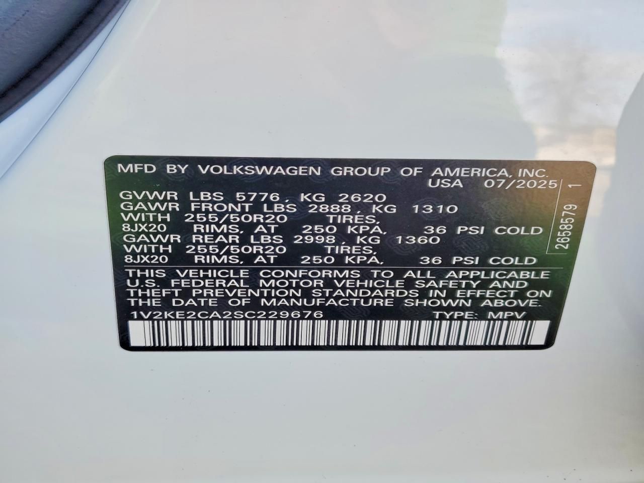 2025 Volkswagen Atlas Cross Sport 2.0t se W/techno