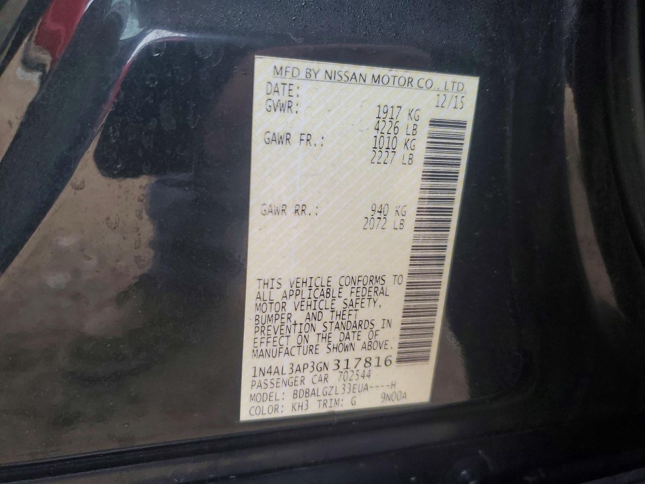 2016 Nissan Altima 2.5