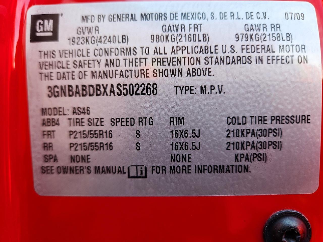 2010 Chevrolet Hhr lt