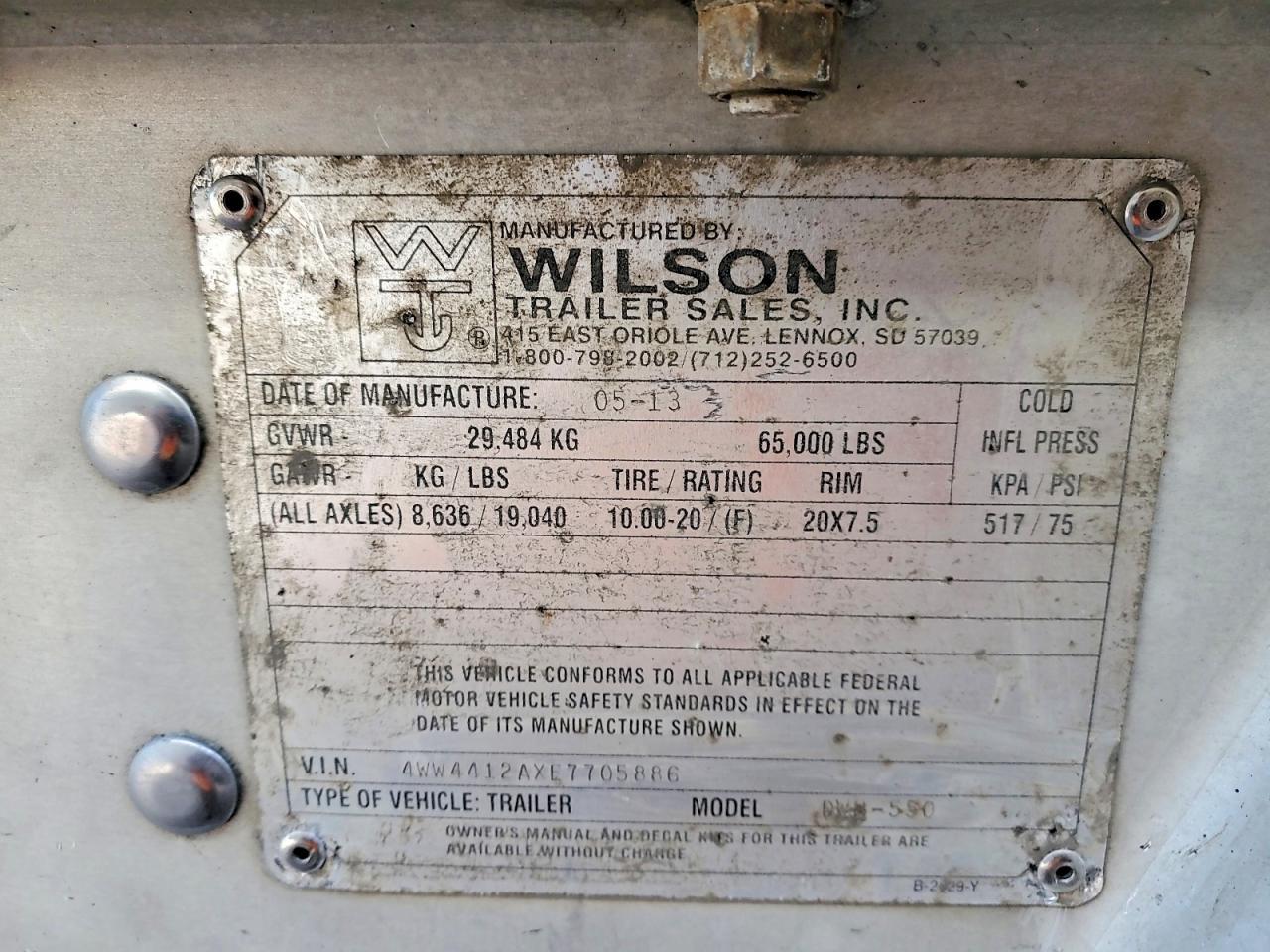 2014 Wilson 2014 Wfal Semi Trailer-Trailer