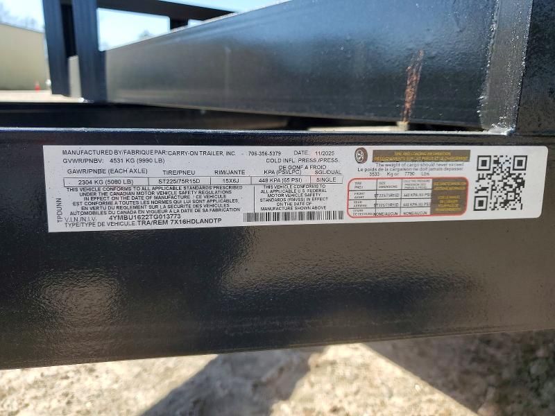 2026 Carry-On 716HDLANDTP Utility Trailer