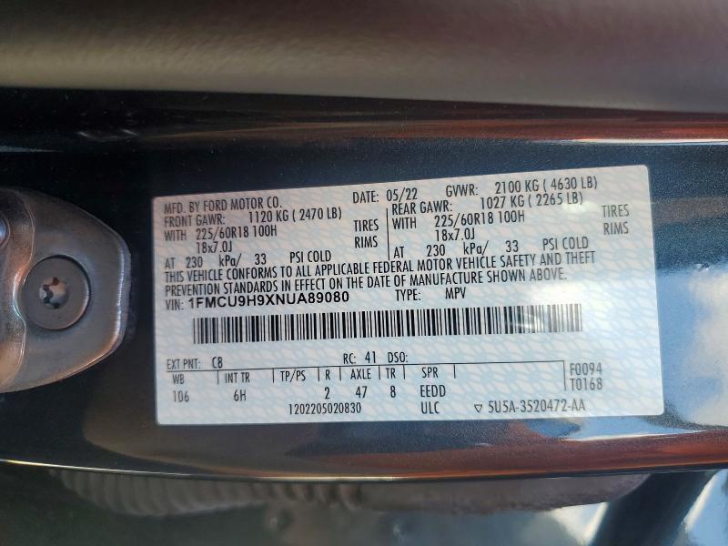 2022 Ford Escape sel