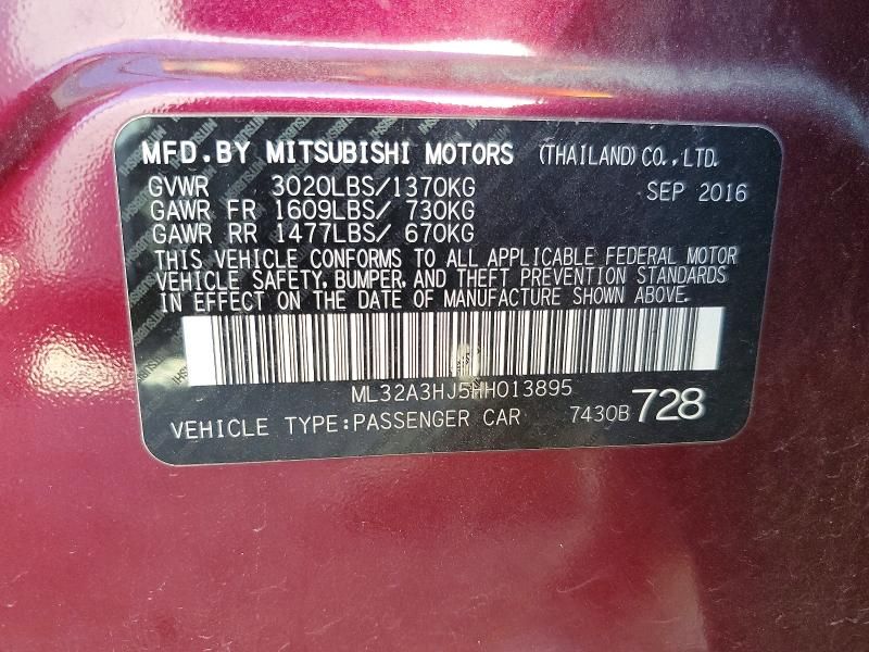 2017 Mitsubishi Mirage es