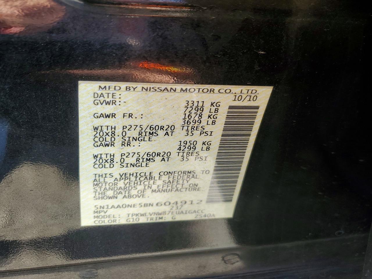 2011 Nissan Armada Platinum