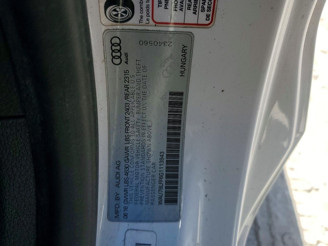 2016 Audi A3 Premium