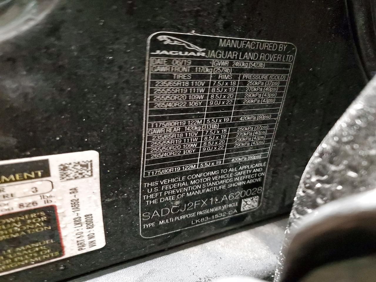 2020 Jaguar F-pace Premium