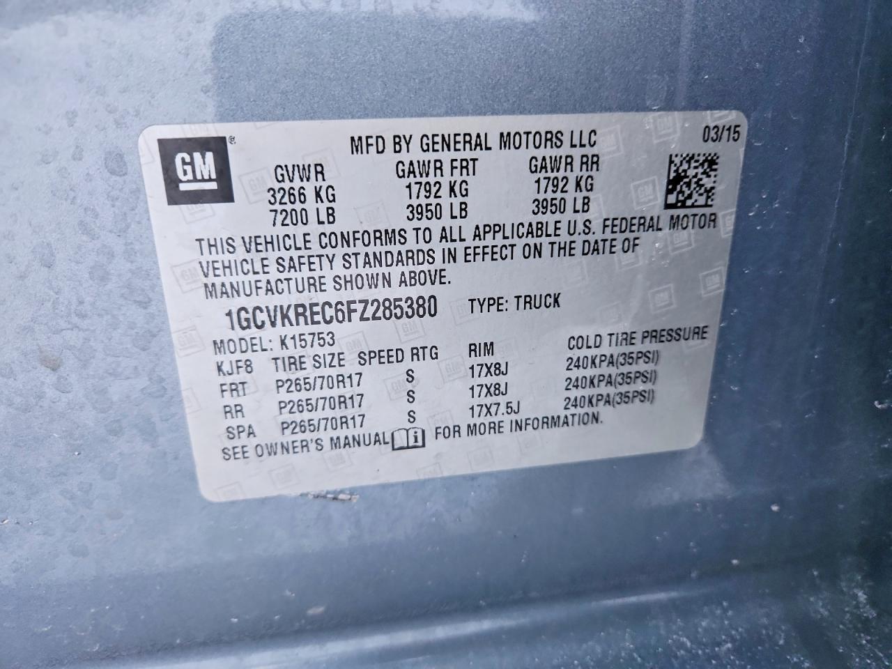 2015 Chevrolet Silverado K1500 LT